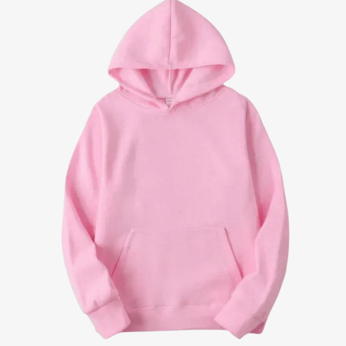 Men's Oversized Hood Plain Pullover Hoodie - Purple