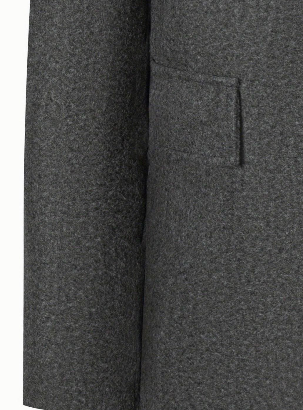 Men's Wool Commuter Coat with Turn-Down Collar and Flap Pockets