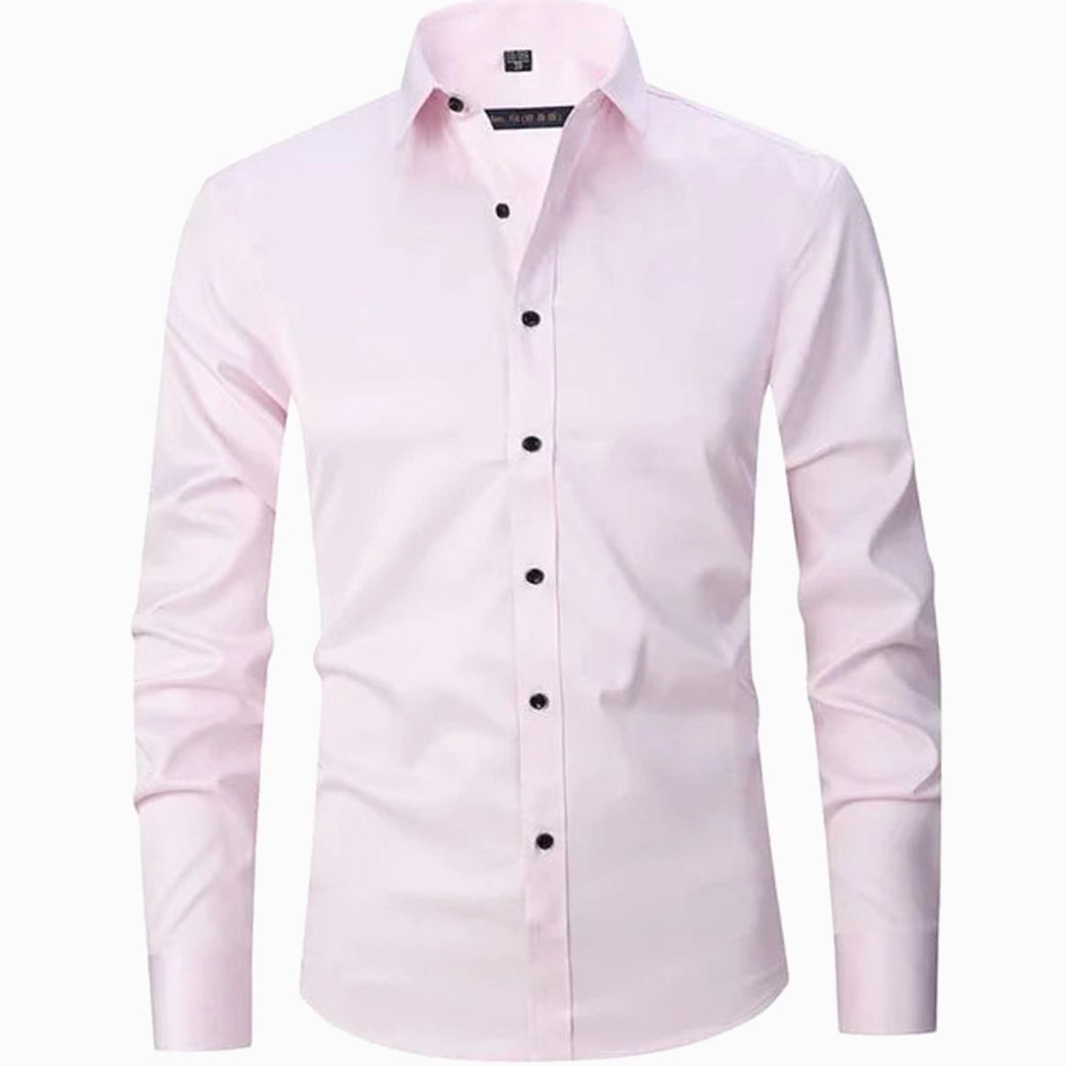 Men's Tailored Spread Collar Office Dress Shirt - Pink