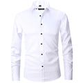 Men's Tailored Spread Collar Office Dress Shirt - White