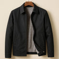 Men's Classic Harrington Zip Jacket with Contrast Check Lining - Black