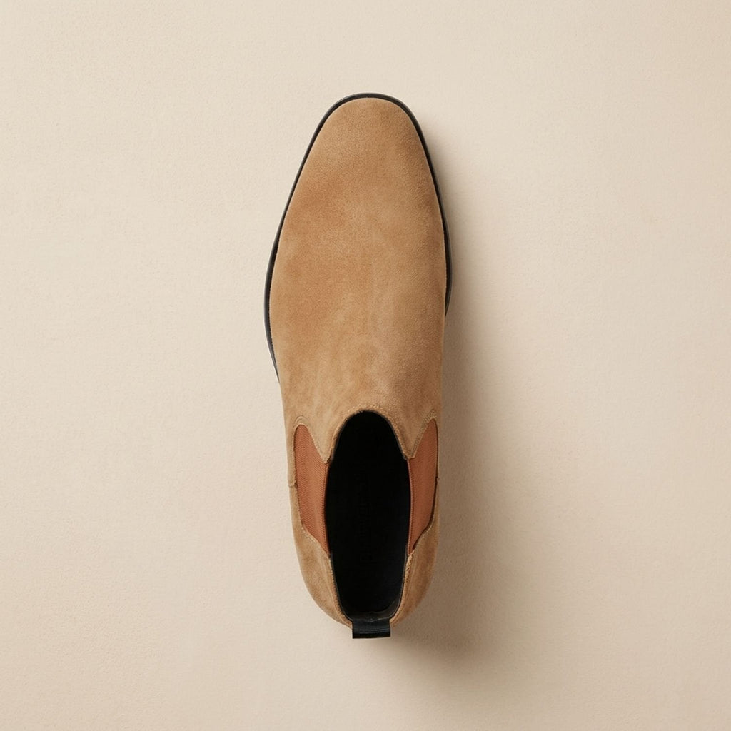 Men's Polished Pull-On Leather Chelsea Boots for Work and Weekends