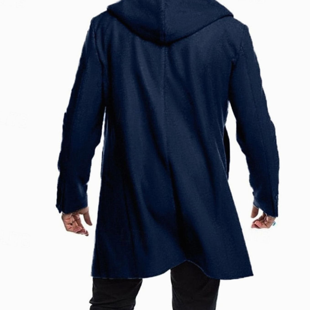 Men's Wool Toggle-Front Hooded Coat for Winter Commutes