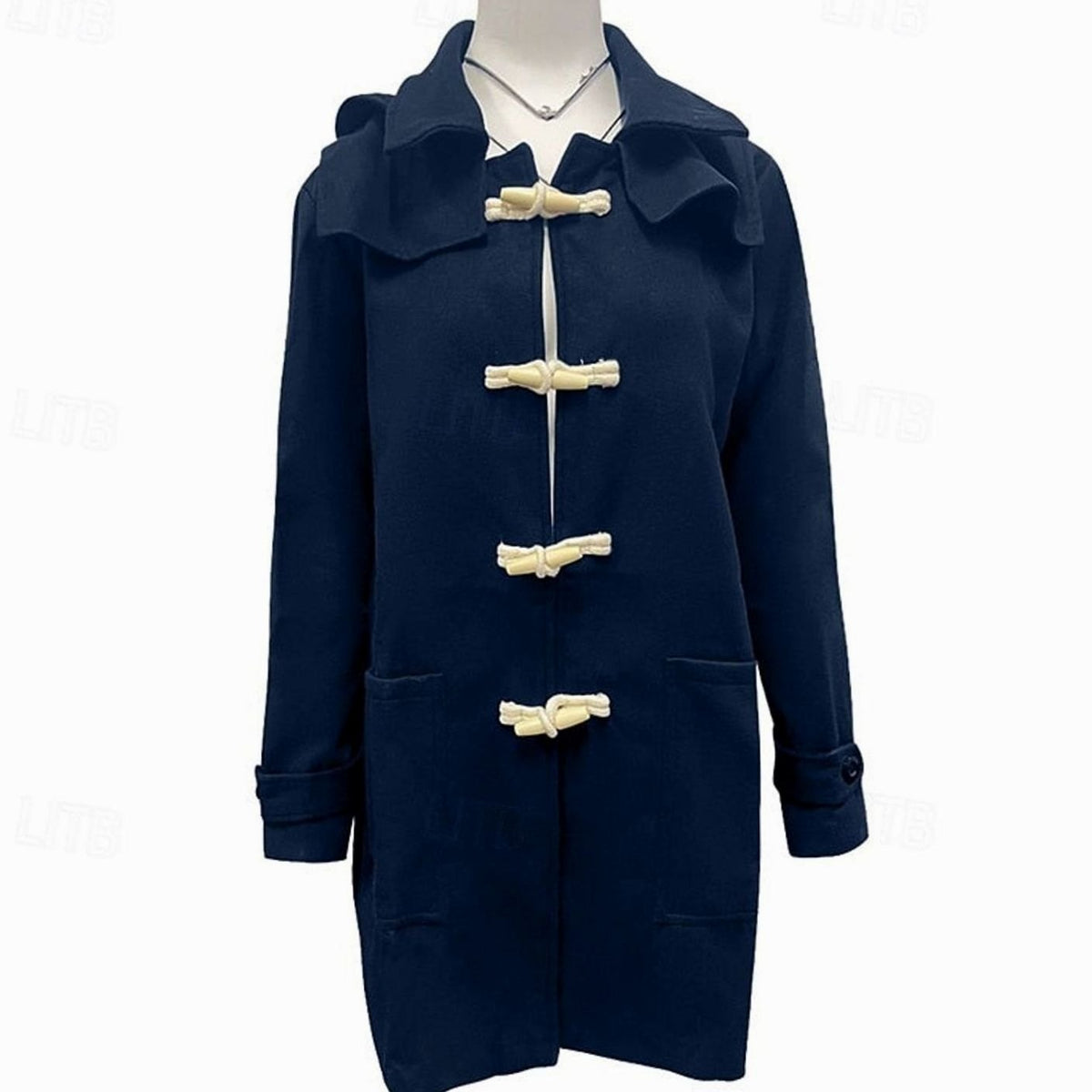 Men's Wool Toggle-Front Hooded Coat for Winter Commutes
