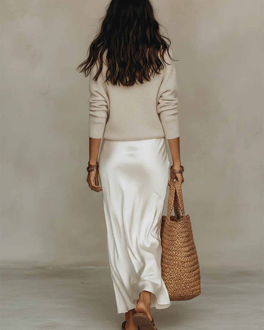 Women's Midi Dress with Sweater Set V-Neck Bodycon Two