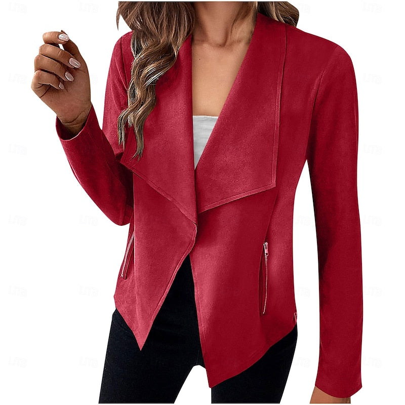 Women's Lightweight Open-Front Cascade Collar Jacket