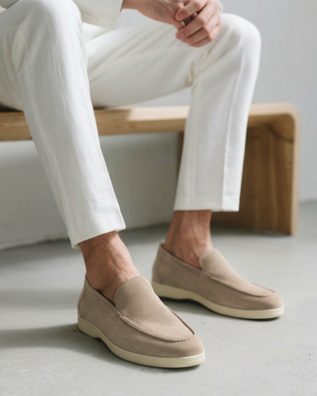 Men's Suede Slip On Loafers Casual Comfort Everyday Shoes