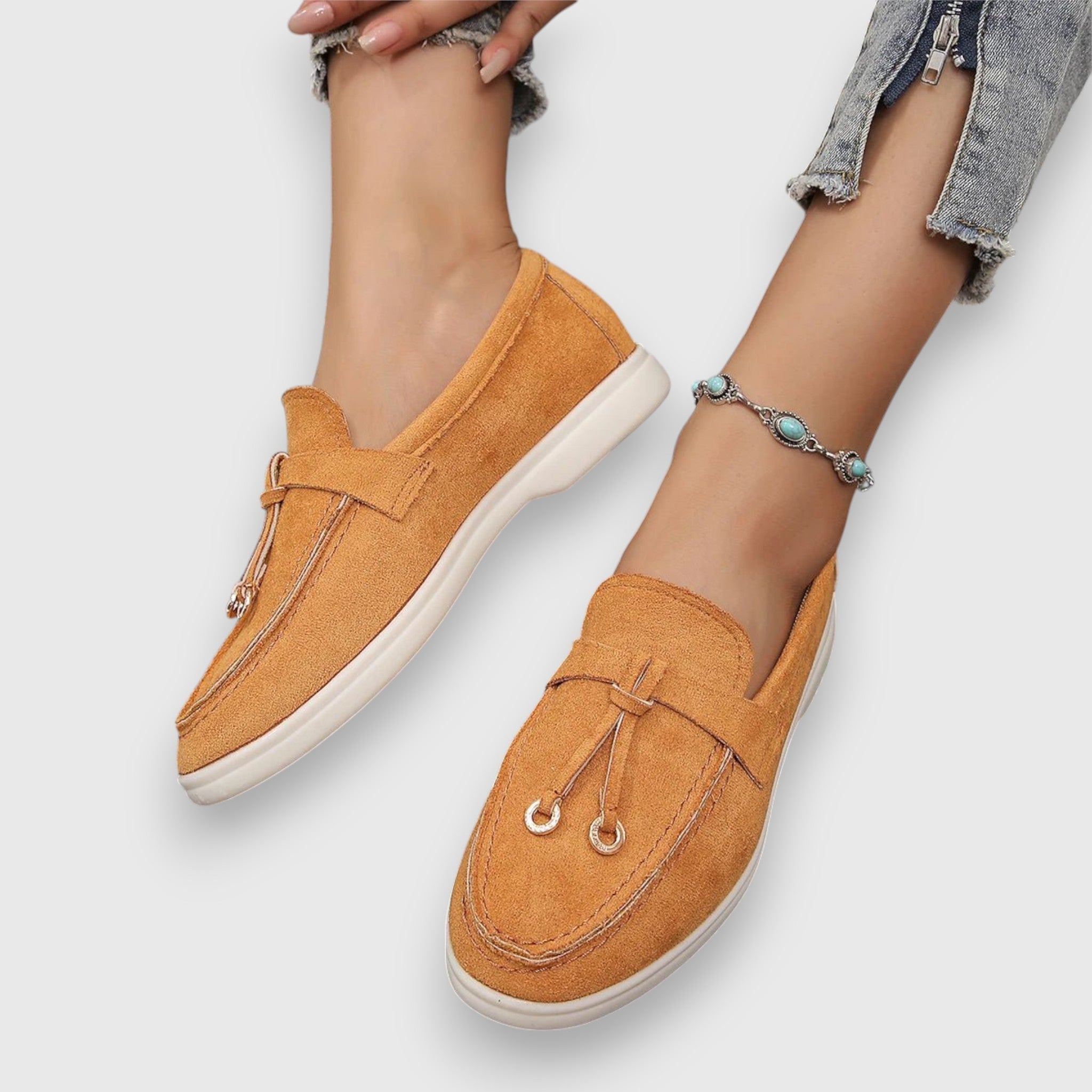 Women's Tassel Detail Loafers Slip-On Flat Everyday Shoes