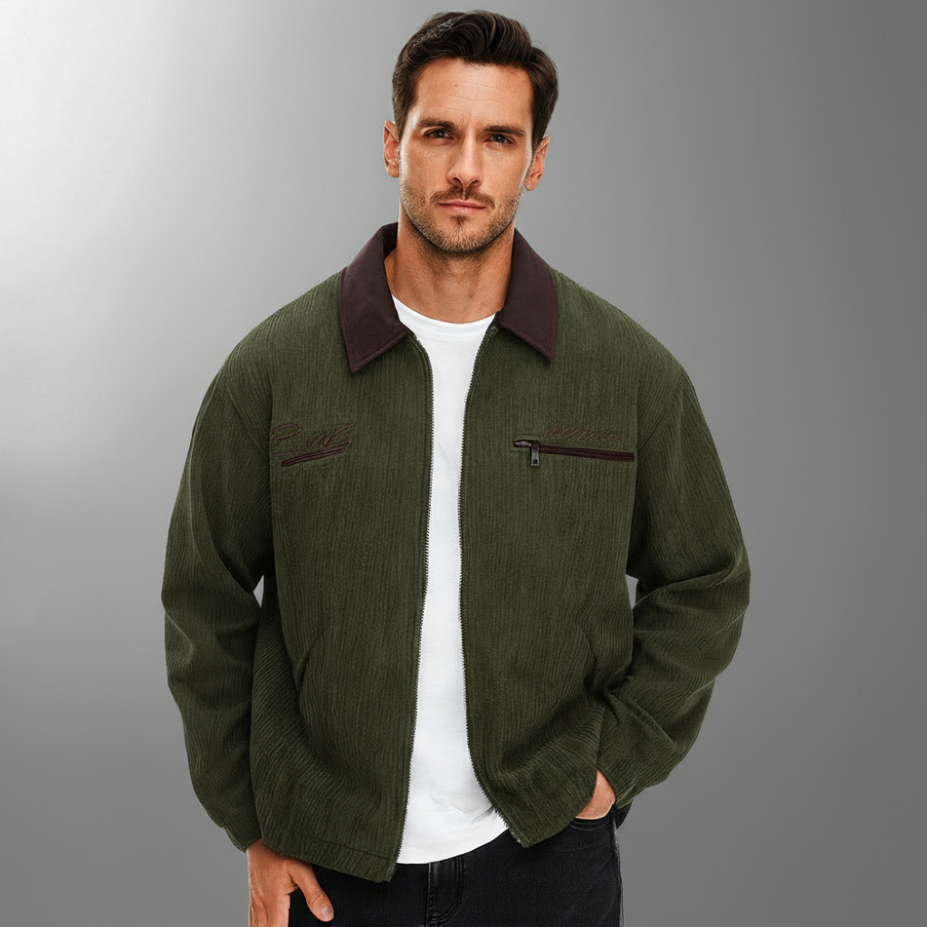 Men's Lightweight Zip Jacket Smart Casual Layer for Transitional