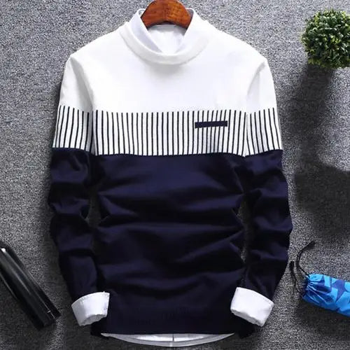 Men's Printed Crew Neck Sweater Regular Long Sleeve Fit