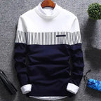 Men's Printed Crew Neck Sweater Regular Long Sleeve Fit