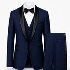 Men's Slim Fit Three Piece Tuxedo Shawl Collar Weddings