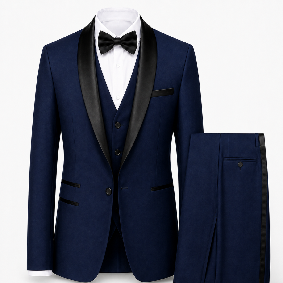 Men's Slim Fit Three Piece Tuxedo Shawl Collar Weddings
