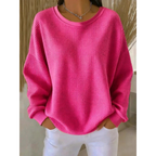 Women's Oversized Textured Sweater – Relaxed Long-Sleeve Style