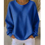 Women's Oversized Textured Sweater – Relaxed Long-Sleeve Style