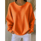 Women's Oversized Textured Sweater – Relaxed Long-Sleeve Style
