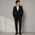 Men's Tailored Two Piece Suit Modern Business Style
