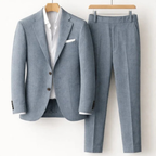 Men's Tailored Two Piece Suit Modern Business Style