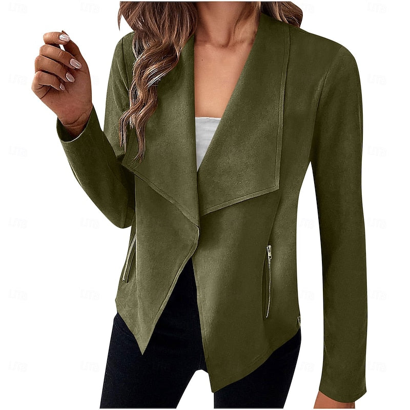 Women's Lightweight Open-Front Cascade Collar Jacket