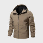 Men's Water Repellent Hooded Softshell Jacket Flexible Outdoor Layer