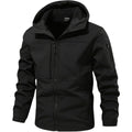 Men's Water Repellent Hooded Softshell Jacket Flexible Outdoor Layer