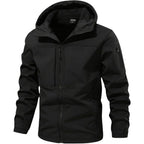 Men's Water Repellent Hooded Softshell Jacket Flexible Outdoor Layer