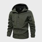 Men's Water Repellent Hooded Softshell Jacket Flexible Outdoor Layer