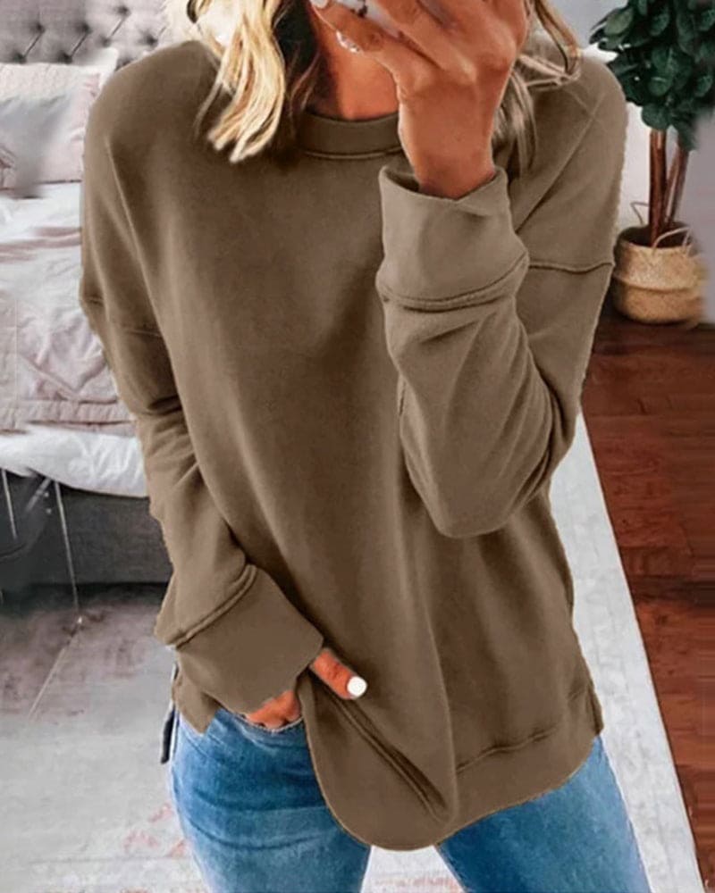 Women's Relaxed Fit Crew Neck Sweatshirt