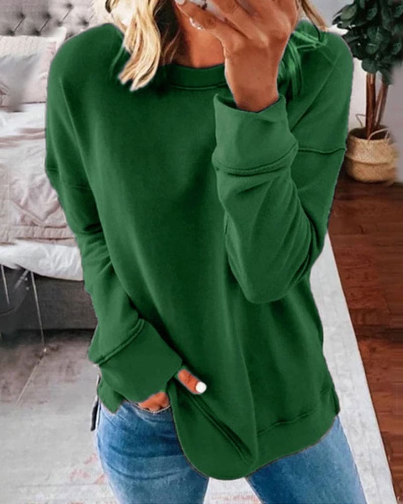 Women's Relaxed Fit Crew Neck Sweatshirt