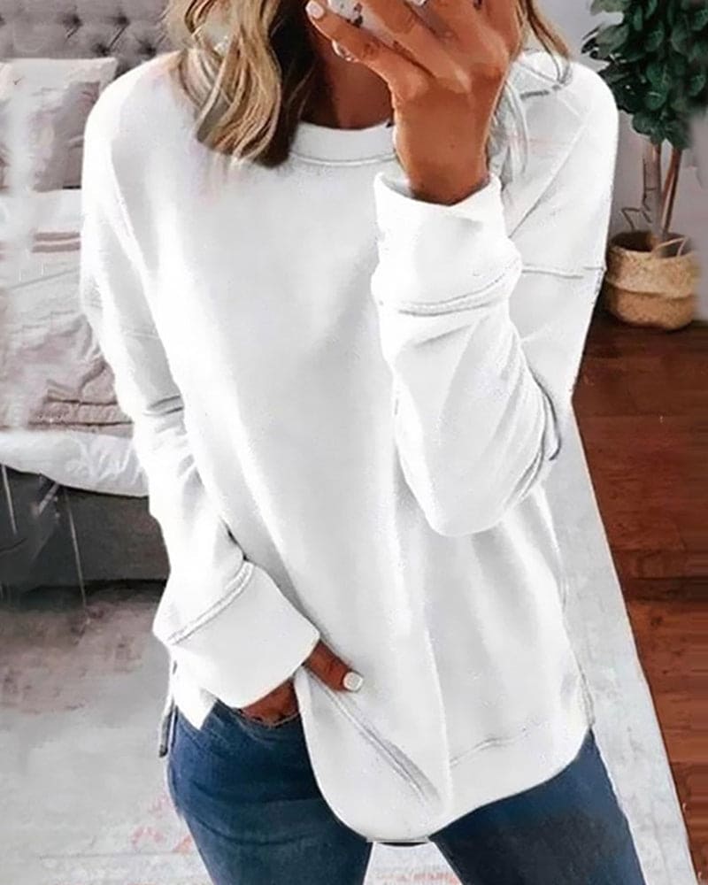 Women's Relaxed Fit Crew Neck Sweatshirt