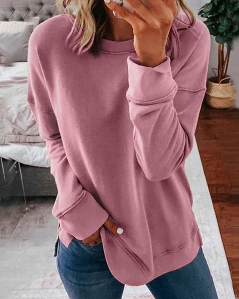 Women's Relaxed Fit Crew Neck Sweatshirt