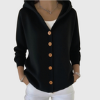 Women's Hooded Button-Down Cardigan Sweater