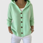 Women's Hooded Button-Down Cardigan Sweater