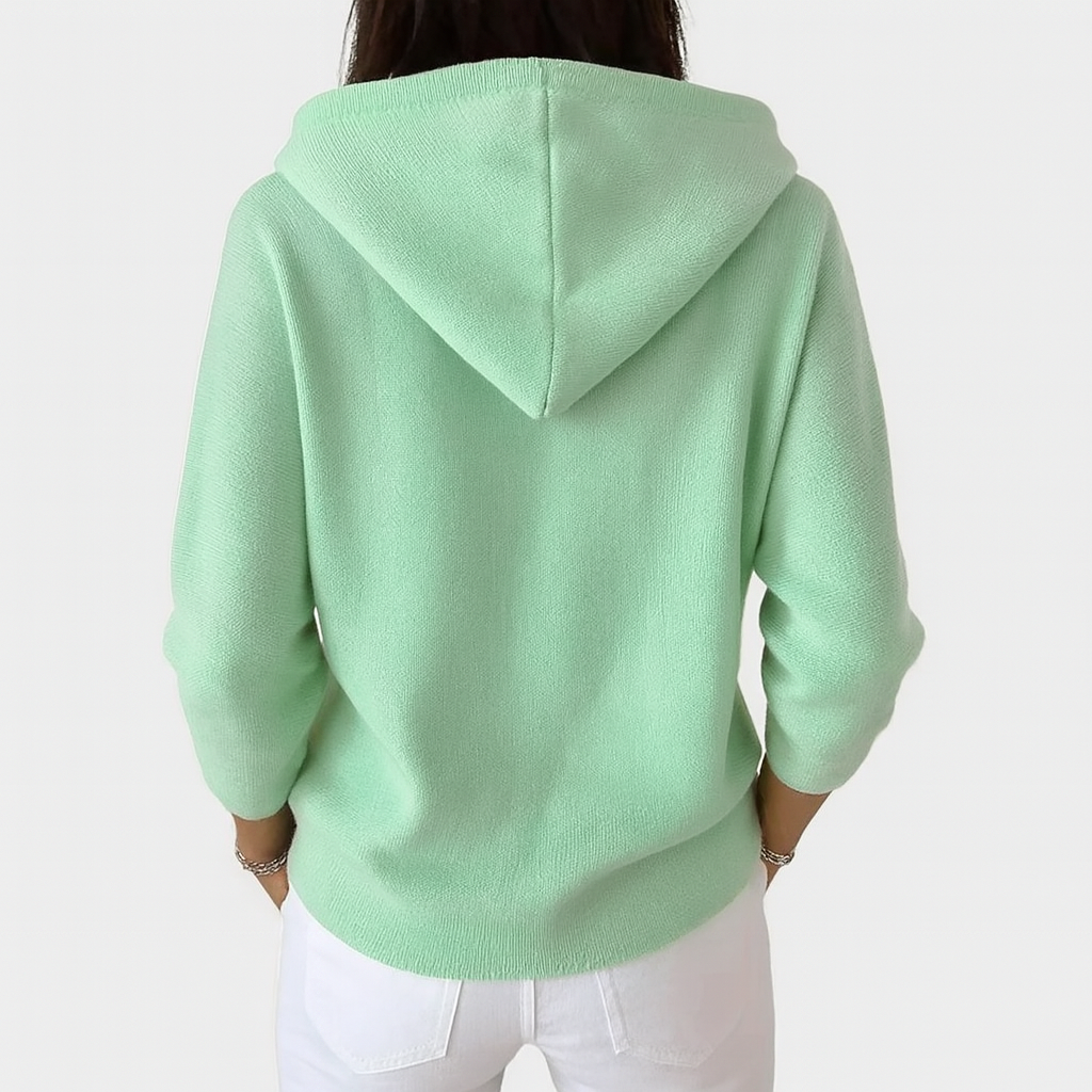 Women's Hooded Button-Down Cardigan Sweater