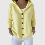 Women's Hooded Button-Down Cardigan Sweater