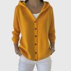 Women's Hooded Button-Down Cardigan Sweater