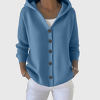 Women's Hooded Button-Down Cardigan Sweater