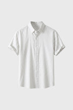 Men's Printed Button Front Shirt With Neat Collar