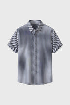 Men's Printed Button Front Shirt With Neat Collar