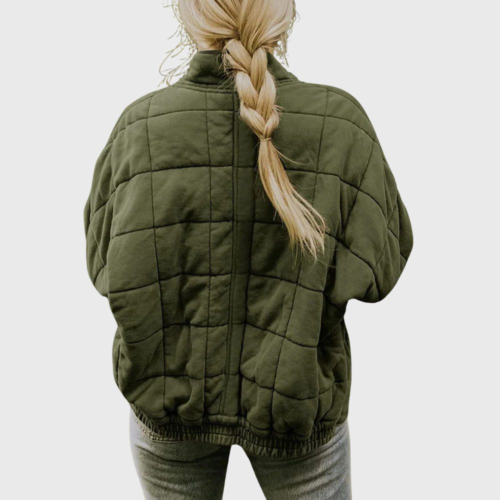 Women's Oversized Quilted Zip Bomber for Cool Weekends