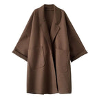Women's Oversized Wool Blend Trench Coat – Relaxed