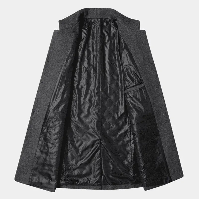 Men's Tweed Formal Coat Refined Mid Length Layer