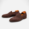 Men's Suede Penny Loafers Classic Smart Slip On Shoes