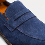 Men's Suede Penny Loafers Classic Smart Slip On Shoes