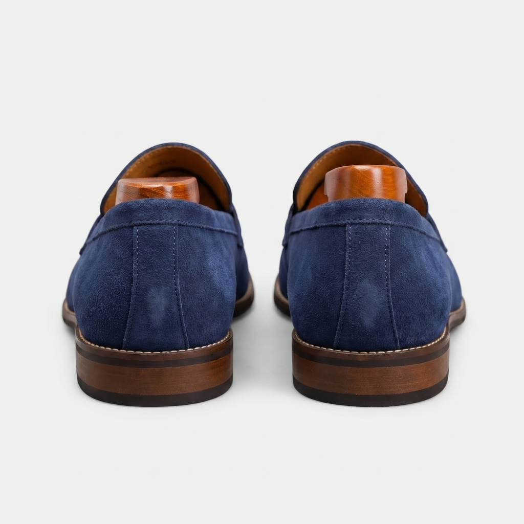 Men's Suede Penny Loafers Classic Smart Slip On Shoes