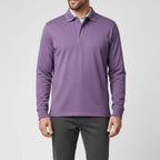 Men's Smart Casual Polo Shirt Long Sleeve Collared Top