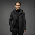 Men's Insulated Hooded Parka Long Winter Coat for Cold