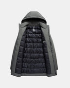 Men's Insulated Hooded Parka Long Winter Coat for Cold