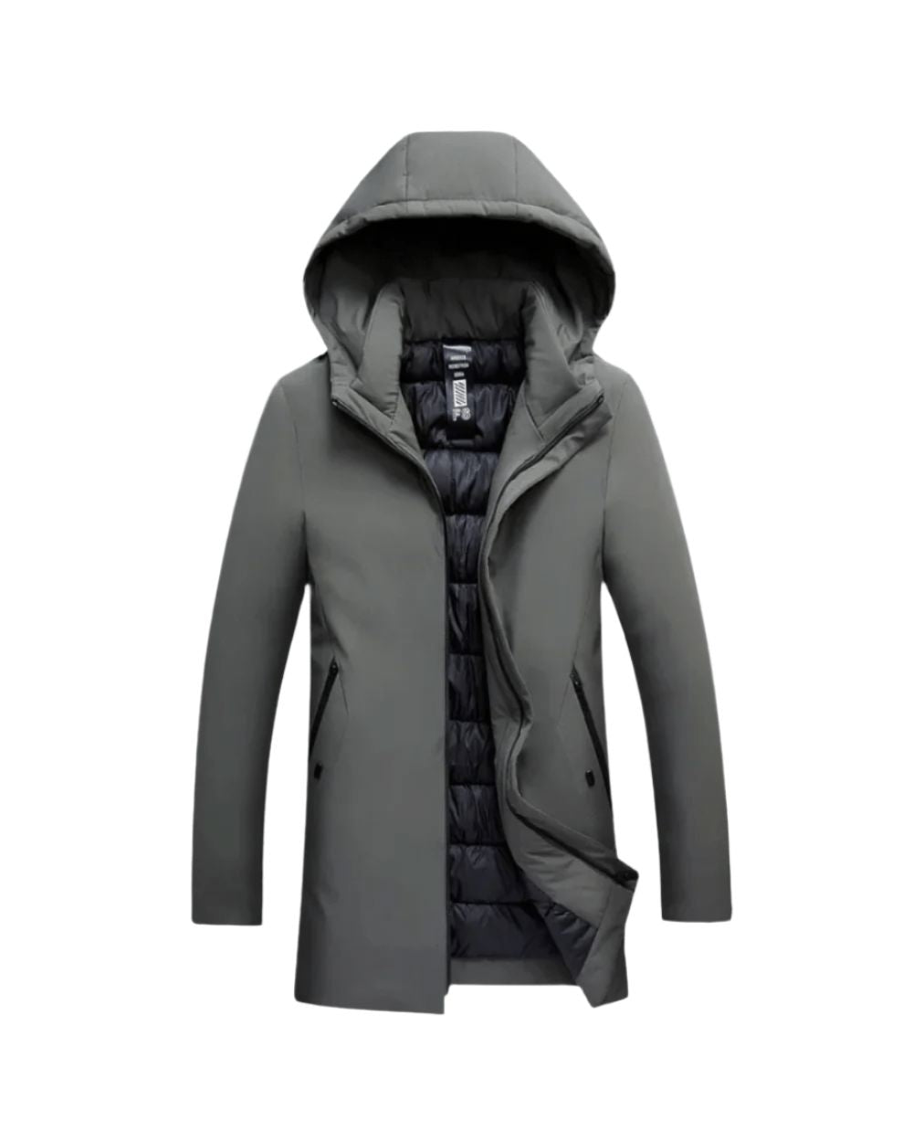 Men's Insulated Hooded Parka Long Winter Coat for Cold