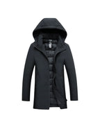 Men's Insulated Hooded Parka Long Winter Coat for Cold